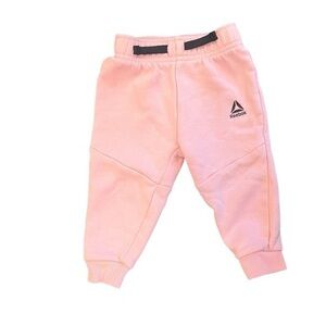 Rebook Girl 12 Mo fleece light pink sweatpants elastic waist pull-on